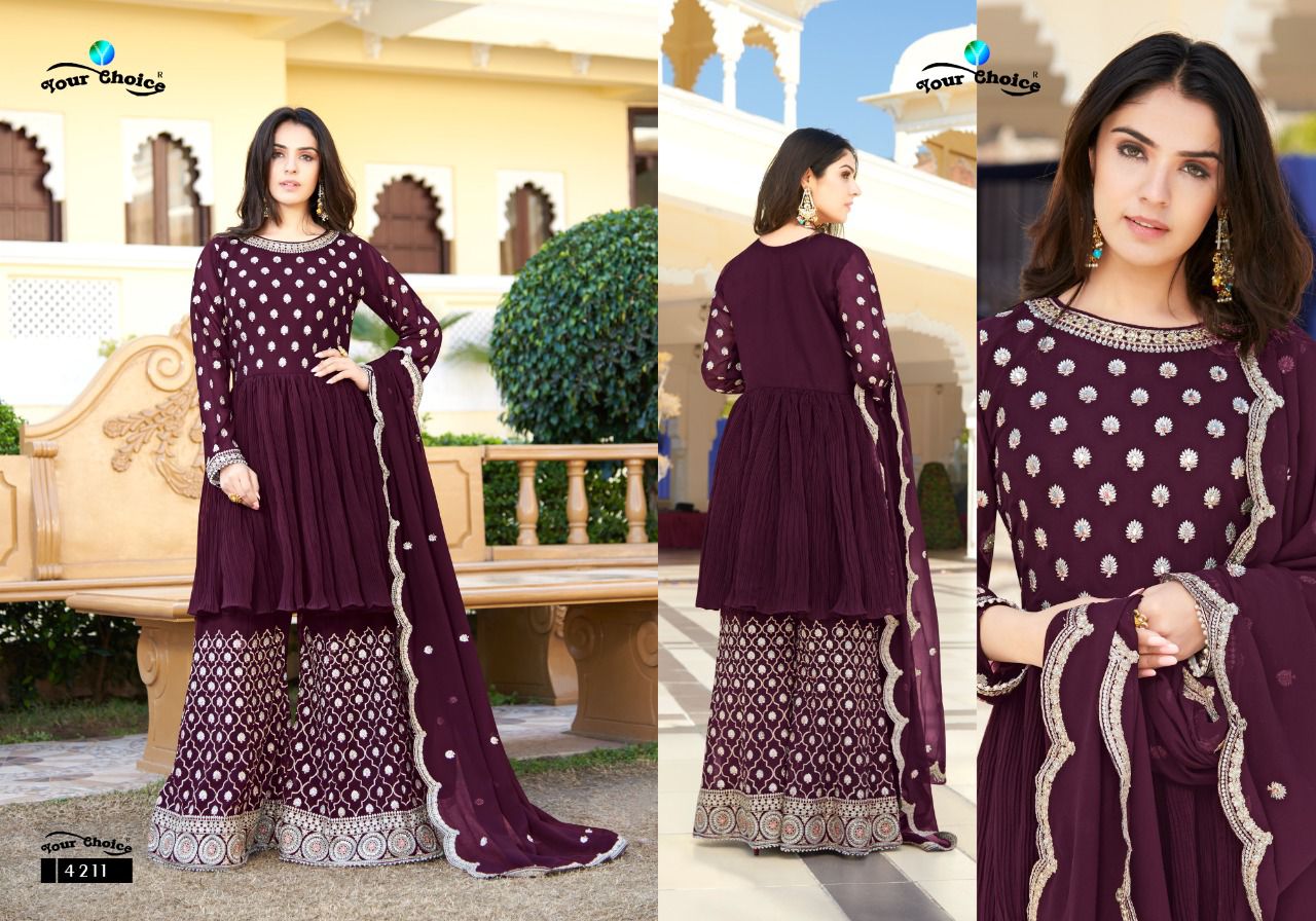 Your Choice Trandy New Designer Heavy Festival Wear Georgette Salwar Suits Collection